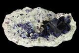 Purple-Blue Cubic Fluorite Crystals with Arsenopyrite - China #146950-2